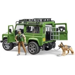BRUDER 02587 - Land Rover Defender Mit Förster Und Hund