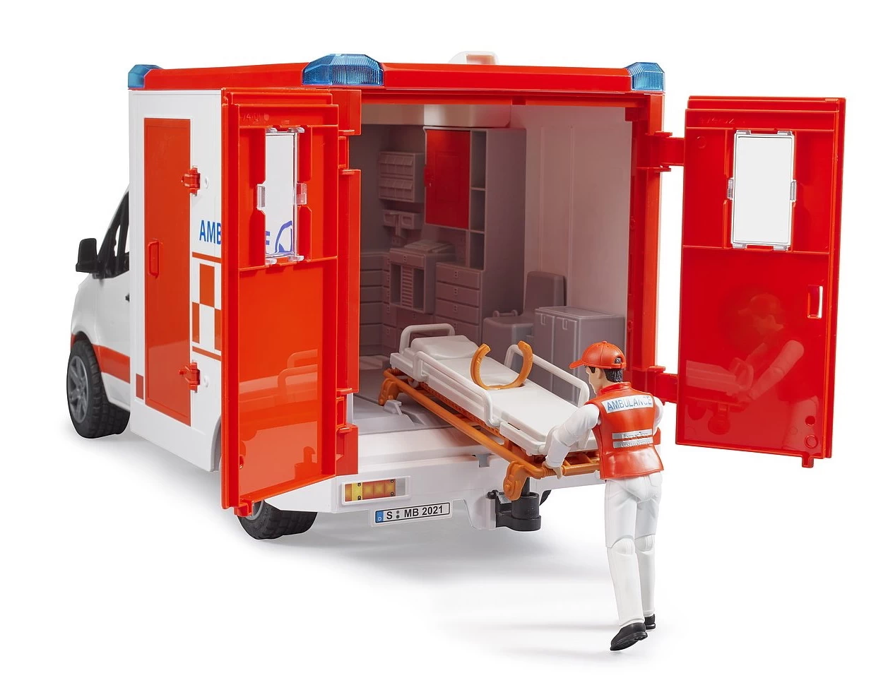 BRUDER 02676 - MB Sprinter Ambulanz Mit Fahrer Und Light - Sound Modul â Bild 4