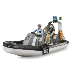 Bworld 62733 - Polizei Schlauchboot Mit Figuren (Bruder)
