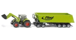 SIKU 1949 - Claas Traktor Mit Frontlader Dolly Und Muldenkipper 1:50