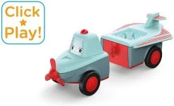 SIKU 0108 - Toddys - Paula Pretty - Flugzeug Auto Blaugrau Rot